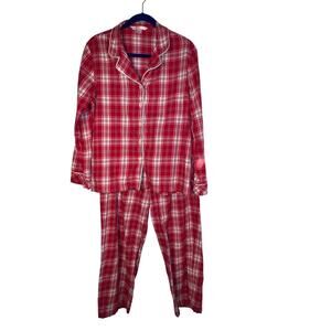 Victoria’s secrets women’s 2-piece pajama set plaid drawstring elastic waist M